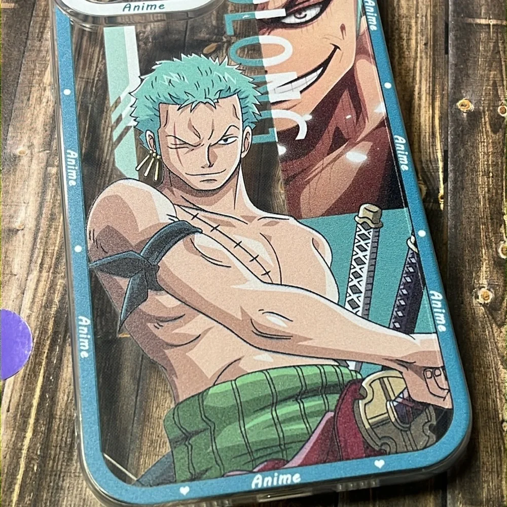 5for$10 iPhone 13 Pro Max Protective Phone Case Anime One Piece Roronoa Zoro